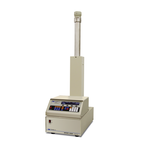 ISCO syringe pump with a vertical cylinder and front control panel